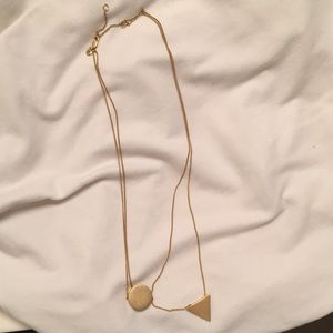 Madewell yellow gold asymmetrical necklace